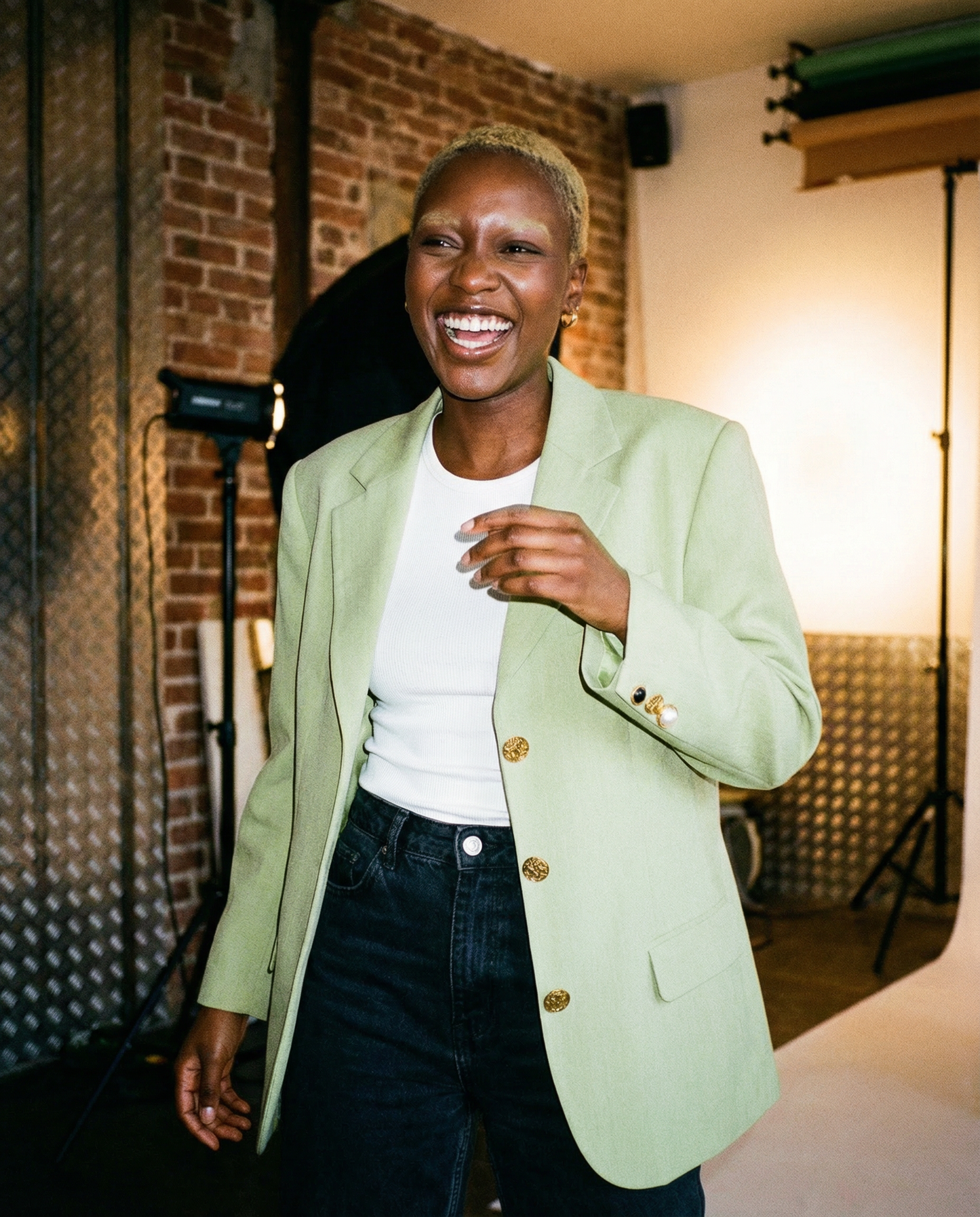 Blazer Oversize en Laine et Lin – Taille 34/36 | Pièce Unique NO12