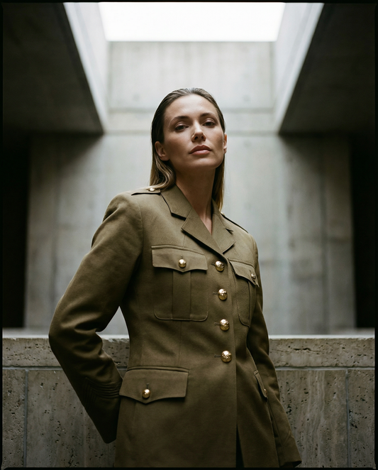 Blazer Reworked Uniform Kaki