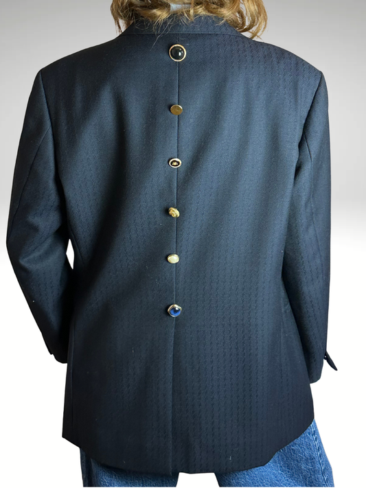 Blazer Upcyclé Navy – “Backline Navy” (Pièce Unique) taille 38/40