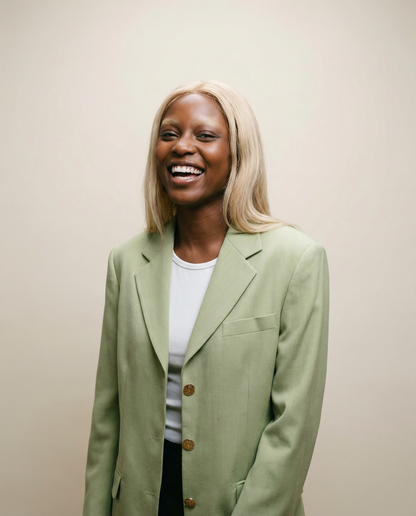Blazer Oversize en Laine et Lin – Taille 34/36 | Pièce Unique NO12