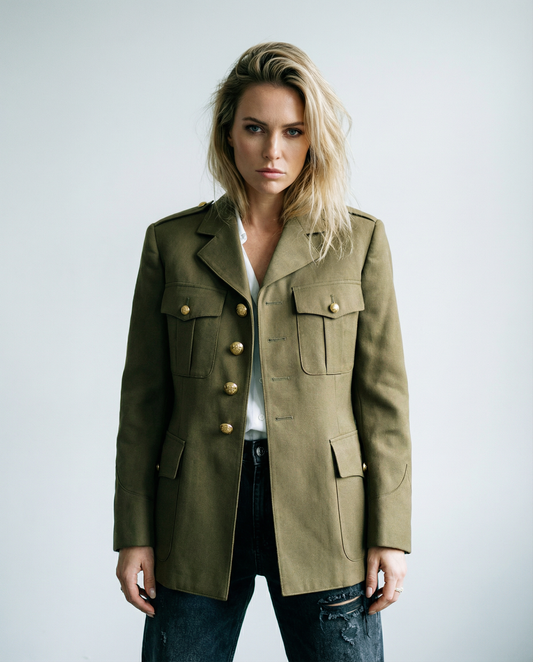 Blazer Reworked Uniform Kaki