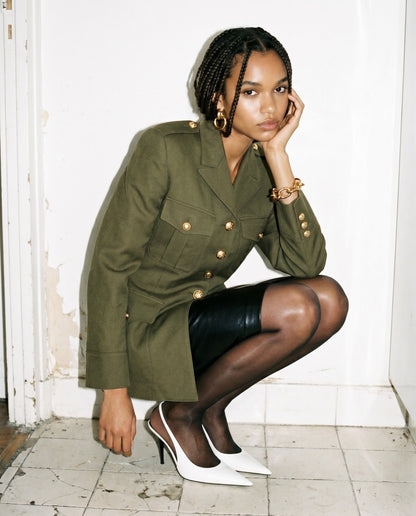Blazer Reworked Uniform Kaki