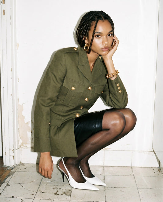 Blazer Reworked Uniform Kaki